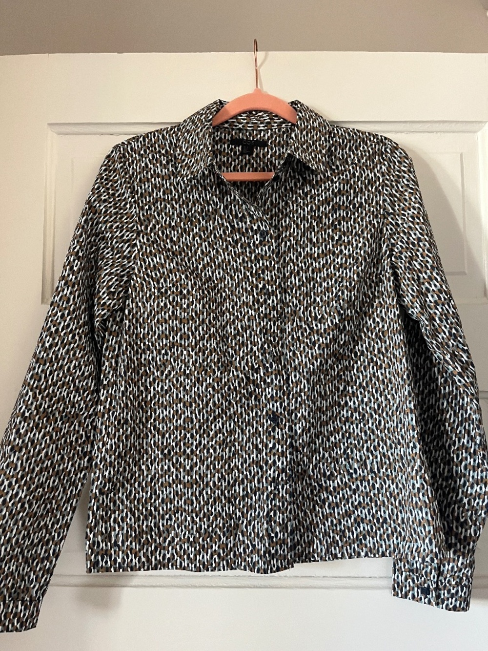 COS Printed Button-Up Shirt – 100% Cotton (Size US 2)